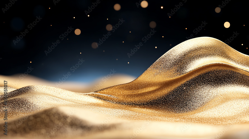Poster a stunning golden wave texture, shimmering under soft lighting, creating an elegant and luxurious ba