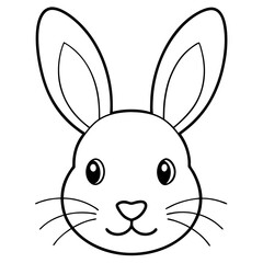 vector illustration of a cartoon rabbit