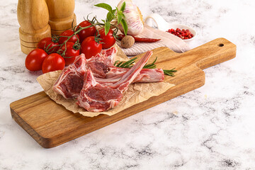 Raw Rack of Lamb for cooking
