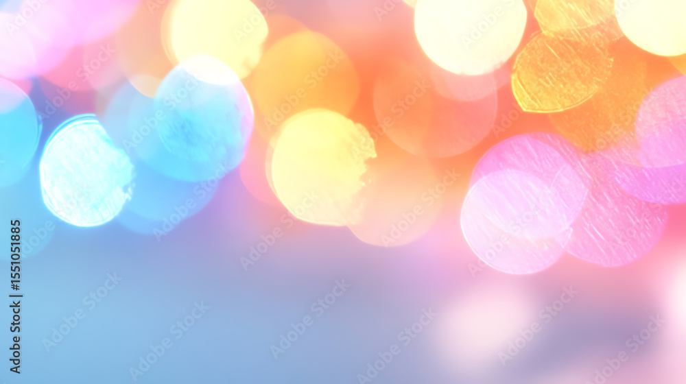 Poster a vibrant collection of colorful bokeh lights creating a dreamy, festive atmosphere perfect for cele