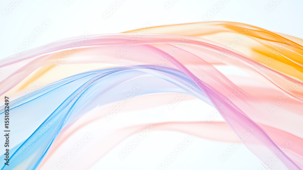 Aufkleber Abstract colorful waves create a dynamic and vibrant visual suitable for backgrounds, designs, and digital art projects.