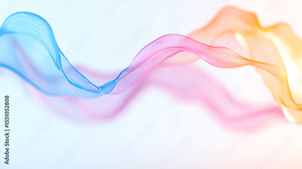 Poster abstract wave designs in soft pastel colors create a soothing and vibrant background, perfect for cr