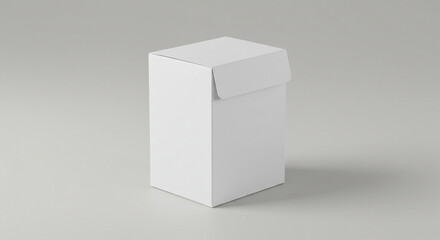 Blank white product packaging box mock-up in studio shot