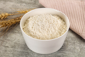 Wheat flour for cooking in the bowl