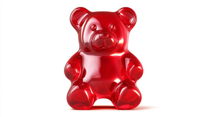 hese bright red bear candies realistic and glow