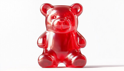 hese bright red bear candies realistic and glow