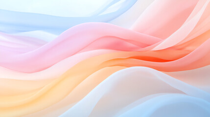 Obraz premium Soft flowing waves of colorful fabric create a serene and calming atmosphere, perfect for backgrounds and abstract art.