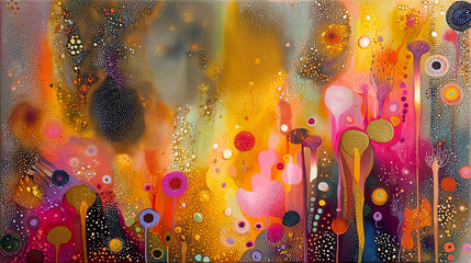 A yellow and gold textured background for vibrant expression, splashes of liquid, weaving pattern