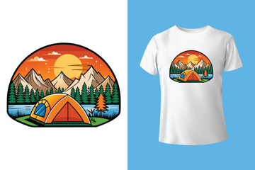 Camping T Shirt design Camping t shirt design free Adventure t shirt design free Template	