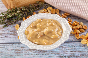 Peanut butter spread with nuts