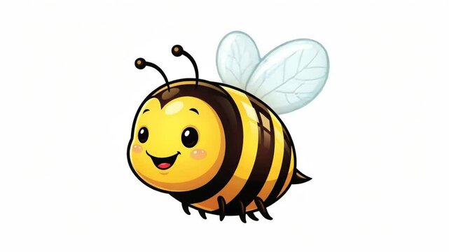 Adorable Cartoon Bee Illustration