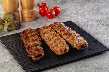 Grilled kebab minced meat barbecue