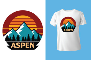 Ski winter sport vintage typography t shirt design with glasses and skier silhouette	
