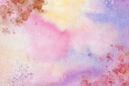 Pink watercolor Gradient Flower Linktree 
