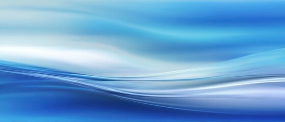 The serene blue waves flowing gracefully across a tranquil background