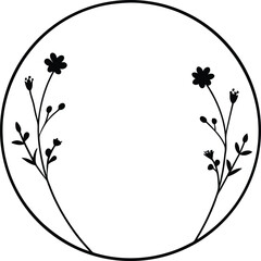 floral frame with flowers