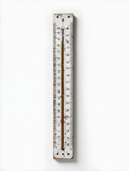Add Artistic Flair to Workspaces with Beautifully Hand-Painted Wooden Ruler Displayed on Clean White Background