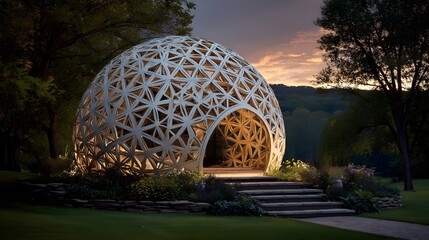 Explore Futuristic Geodesic Cage Dome Structures Showcasing Intricate Designs Perfect For Bold Immersive Architectural Innovations