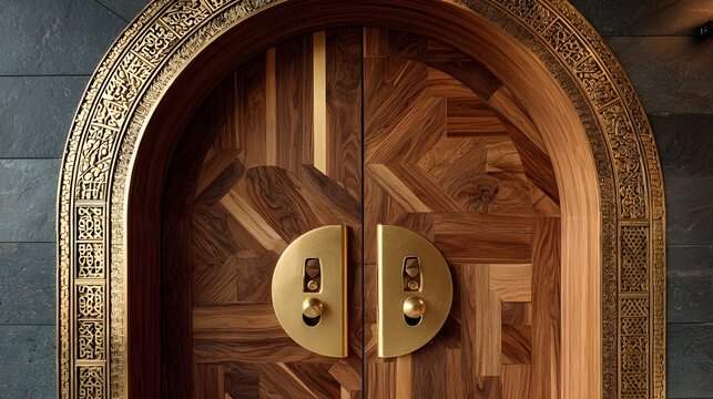Transform Facades With Sleek Modern Arched Doors Accentuated By Luxurious Brass Detailing For Premium Appeal