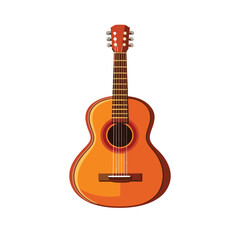 Obraz premium acoustic guitar isolated on white background.