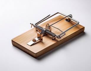 Generated image. Mousetrap with shadow-free white background