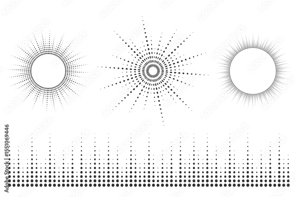 Poster sound wave. radial music equalizer pattern. circle vector spectrum graphic. round abstract graphic b