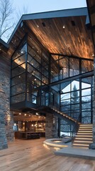 Modern mountain home interior