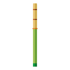 Bamboo straw on white background