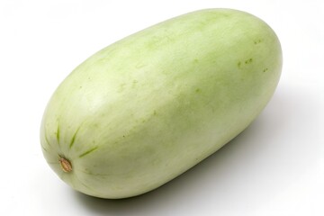 Fresh Green Winter Melon on White Background