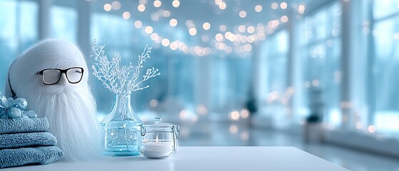 Winter Decor, Soft Blue Tones