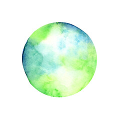 地球 星 惑星　水彩 イラスト