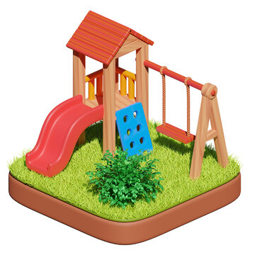 Playground isometric 3D icon