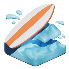 Surfing 3D Icon