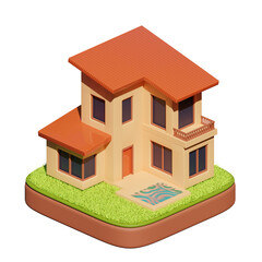 Villa Isometric 3D Icon