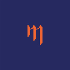 letter m text logo design vector