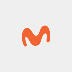 letter m text logo design vector
