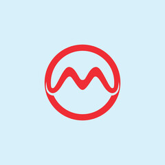 letter m text logo design vector