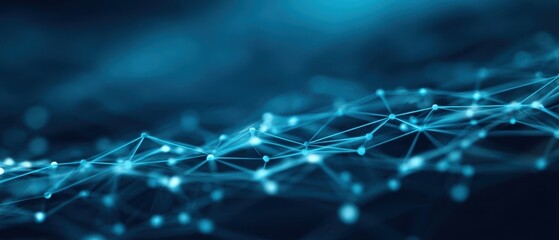 The Intricate Network of Glowing Connections in a Digital Landscape