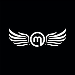 letter m text logo design vector