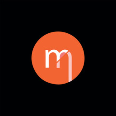 letter m text logo design vector