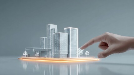 Futuristic model buildings showcasing innovative urban design and development concepts.