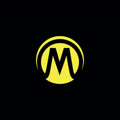 letter m text logo design vector