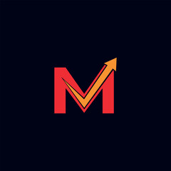 letter m text logo design vector