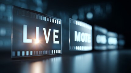 High-tech display featuring live motion graphics and digital innovation.