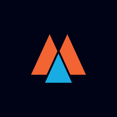 letter m text logo design vector