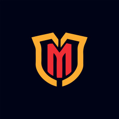 letter m text logo design vector