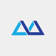 letter m text logo design vector