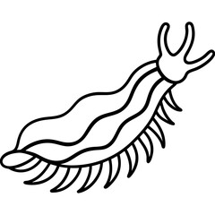 Sea Slug Outline Design