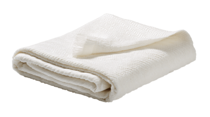 A compact decorative throw blanket, white background --ar 16:9