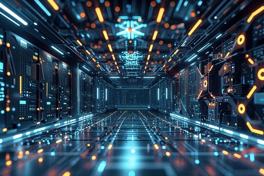 Futuristic Abstract Network Connectivity Background Design for Technology Themes